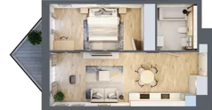 2 pokoje, mieszkanie 46,09 m², piętro 4, oferta nr B/4/1, Ogrodowa 12, Poznań, Stare Miasto, Stare Miasto, ul. Ogrodowa 12