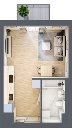 1 pokój, mieszkanie 25,60 m², piętro 3, oferta nr E44, Osiedle Gwiazdowo, Gwiazdowo, ul. Mikołaja Kopernika