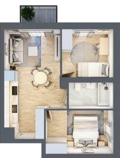 3 pokoje, mieszkanie 41,56 m², piętro 3, oferta nr G45, Osiedle Gwiazdowo, Gwiazdowo, ul. Mikołaja Kopernika