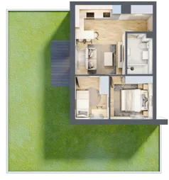 3 pokoje, mieszkanie 40,62 m², parter, oferta nr A03, Osiedle Wajdy 20, Kutno, ul. Andrzeja Wajdy 20
