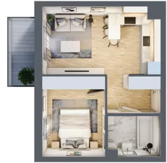 2 pokoje, mieszkanie 35,91 m², piętro 2, oferta nr A23, Osiedle Wajdy 20, Kutno, ul. Andrzeja Wajdy 20