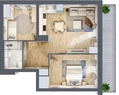 3 pokoje, mieszkanie 57,87 m², parter, oferta nr A01, Dąbrowskiego 9, Szczecin, Zachód, Nowe Miasto, ul. Dąbrowskiego / Piekary