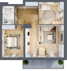 3 pokoje, mieszkanie 61,46 m², parter, oferta nr A02, Dąbrowskiego 9, Szczecin, Zachód, Nowe Miasto, ul. Dąbrowskiego / Piekary