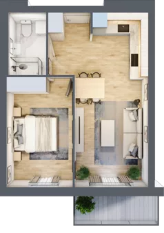 2 pokoje, mieszkanie 39,96 m², piętro 2, oferta nr A18, Dąbrowskiego 9, Szczecin, Zachód, Nowe Miasto, ul. Dąbrowskiego / Piekary