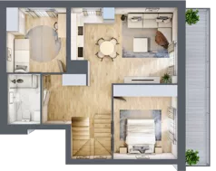 4 pokoje, penthouse 79,87 m², piętro 4, oferta nr A29, Dąbrowskiego 9, Szczecin, Zachód, Nowe Miasto, ul. Dąbrowskiego / Piekary