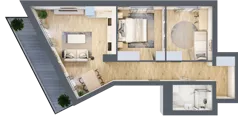 3 pokoje, mieszkanie 57,61 m², parter, oferta nr B07, Dąbrowskiego 9, Szczecin, Zachód, Nowe Miasto, ul. Dąbrowskiego / Piekary