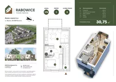 2 pokoje, mieszkanie 30,75 m², piętro 1, oferta nr 17B, Rabowice Park, Rabowice, ul. Dębowa