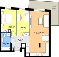 3 pokoje, mieszkanie 66,16 m², piętro 1, oferta nr M07, Villa Austeria, Nowy Dwór Mazowiecki, Kępa Nowodworska, Kępa Nowodworska, ul. Przejazd 2