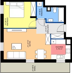 2 pokoje, mieszkanie 51,95 m², piętro 3, oferta nr M23, Villa Austeria, Nowy Dwór Mazowiecki, Kępa Nowodworska, Kępa Nowodworska, ul. Przejazd 2
