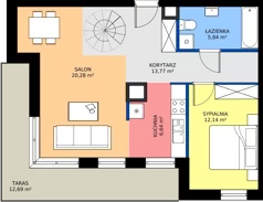 3 pokoje, mieszkanie 87,44 m², piętro 3, oferta nr M20, Villa Austeria, Nowy Dwór Mazowiecki, Kępa Nowodworska, Kępa Nowodworska, ul. Przejazd 2