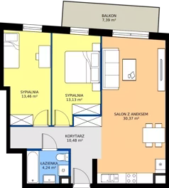 3 pokoje, mieszkanie 71,68 m², piętro 2, oferta nr M18, Villa Austeria, Nowy Dwór Mazowiecki, Kępa Nowodworska, Kępa Nowodworska, ul. Przejazd 2
