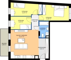 4 pokoje, mieszkanie 73,67 m², piętro 1, oferta nr M11, Villa Austeria, Nowy Dwór Mazowiecki, Kępa Nowodworska, Kępa Nowodworska, ul. Przejazd 2