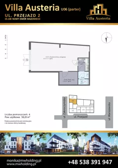Lokal użytkowy 58,20 m², oferta nr U06, Villa Austeria - lokale usługowe, Nowy Dwór Mazowiecki, Kępa Nowodworska, Kępa Nowodworska, ul. Przejazd 2