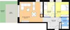 3 pokoje, mieszkanie 66,77 m², parter, oferta nr B6, Bytkowska 113, Katowice, Wełnowiec-Józefowiec, ul. Bytkowska 113