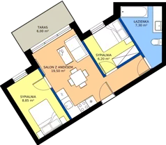 3 pokoje, lokal inwestycyjny 41,65 m², piętro 2, oferta nr A24, Tatrzański Resort, Białka Tatrzańska, ul. Środkowa 75
