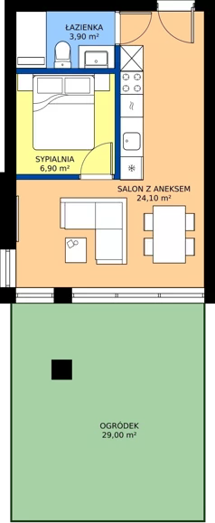 2 pokoje, lokal inwestycyjny 35,04 m², parter, oferta nr A04, Tatrzański Resort, Białka Tatrzańska, ul. Środkowa 75