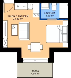 1 pokój, lokal inwestycyjny 27,27 m², piętro 2, oferta nr A21, Tatrzański Resort, Białka Tatrzańska, ul. Środkowa 75