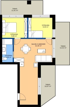 3 pokoje, lokal inwestycyjny 56,16 m², piętro 1, oferta nr A10, Tatrzański Resort, Białka Tatrzańska, ul. Środkowa 75