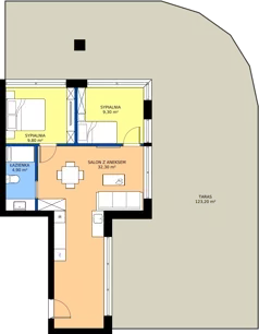 3 pokoje, lokal inwestycyjny 56,49 m², parter, oferta nr A02, Tatrzański Resort, Białka Tatrzańska, ul. Środkowa 75
