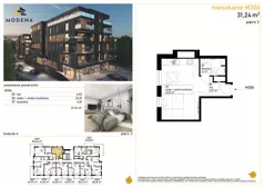 1 pokój, mieszkanie 31,04 m², piętro 3, oferta nr A30b, Bytkowska 113, Katowice, Wełnowiec-Józefowiec, ul. Bytkowska 113