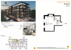 1 pokój, mieszkanie 31,02 m², piętro 4, oferta nr A37b, Bytkowska 113, Katowice, Wełnowiec-Józefowiec, ul. Bytkowska 113