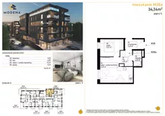 2 pokoje, mieszkanie 34,22 m², piętro 5, oferta nr A38a, Bytkowska 113, Katowice, Wełnowiec-Józefowiec, ul. Bytkowska 113