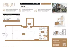 Lokal użytkowy 87,02 m², oferta nr B.LO.03, Teatralna 3 - lokale użytkowe, Sosnowiec, Śródmieście, ul. Teatralna 1