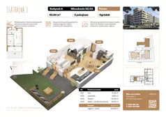2 pokoje, mieszkanie 42,18 m², piętro 1, oferta nr A1.01, Teatralna 3 - budynek A, Sosnowiec, Śródmieście, ul. Teatralna 1
