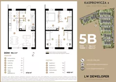 Dom i rezydencja 96,40 m², oferta nr 5B, Osiedle Kasprowicza 4 - domy, Łódź, Widzew, Nowosolna, ul. Kasprowicza 4