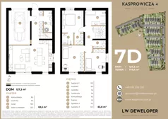 Dom 127,30 m², oferta nr 7D, Osiedle Kasprowicza 4 - domy, Łódź, Widzew, Nowosolna, ul. Kasprowicza 4