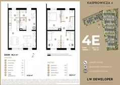 Dom i rezydencja 96,40 m², oferta nr 4E, Osiedle Kasprowicza 4 - domy, Łódź, Widzew, Nowosolna, ul. Kasprowicza 4