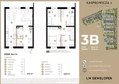 Dom 96,40 m², oferta nr 3B, Osiedle Kasprowicza 4 - domy, Łódź, Widzew, Nowosolna, ul. Kasprowicza 4