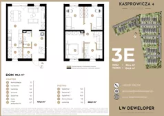 Dom i rezydencja 96,40 m², oferta nr 3E, Osiedle Kasprowicza 4 - domy, Łódź, Widzew, Nowosolna, ul. Kasprowicza 4