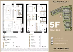 Dom i rezydencja 127,30 m², oferta nr 5F, Osiedle Kasprowicza 4 - domy, Łódź, Widzew, Nowosolna, ul. Kasprowicza 4