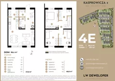 Dom i rezydencja 96,40 m², oferta nr 4E, Osiedle Kasprowicza 4 - domy, Łódź, Widzew, Nowosolna, ul. Kasprowicza 4