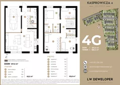 Dom i rezydencja 127,30 m², oferta nr 4G, Osiedle Kasprowicza 4 - domy, Łódź, Widzew, Nowosolna, ul. Kasprowicza 4