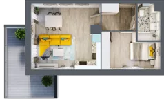 1 pokój, mieszkanie 42,32 m², piętro 8, oferta nr A38, Kilińskiego, Elbląg, Zatorze, ul. Jana Kilińskiego