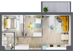 3 pokoje, mieszkanie 53,75 m², piętro 6, oferta nr B24, Kilińskiego, Elbląg, Zatorze, ul. Jana Kilińskiego