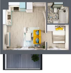2 pokoje, mieszkanie 29,54 m², piętro 9, oferta nr B36, Kilińskiego, Elbląg, Zatorze, ul. Jana Kilińskiego