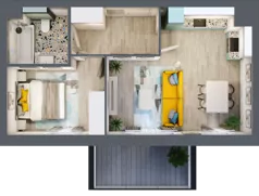 2 pokoje, mieszkanie 41,00 m², piętro 9, oferta nr B37, Kilińskiego, Elbląg, Zatorze, ul. Jana Kilińskiego