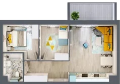 3 pokoje, mieszkanie 53,75 m², piętro 9, oferta nr B39, Kilińskiego, Elbląg, Zatorze, ul. Jana Kilińskiego