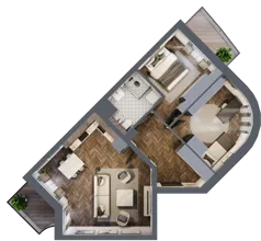 2 pokoje, mieszkanie 59,50 m², parter, oferta nr 21, Osiedle Nove, Ostróda, ul. 1 Dywizji