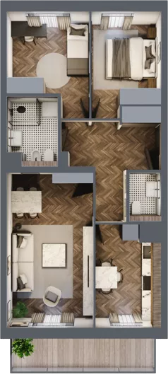 3 pokoje, mieszkanie 62,32 m², piętro 3, oferta nr 66, Osiedle Nove, Ostróda, ul. 1 Dywizji