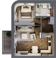 2 pokoje, mieszkanie 41,11 m², piętro 5, oferta nr 35, Osiedle Nove, Ostróda, ul. 1 Dywizji