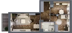 2 pokoje, mieszkanie 53,14 m², parter, oferta nr 19, Osiedle Nove, Ostróda, ul. 1 Dywizji