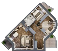3 pokoje, mieszkanie 64,22 m², piętro 1, oferta nr 24, Osiedle Nove, Ostróda, ul. 1 Dywizji