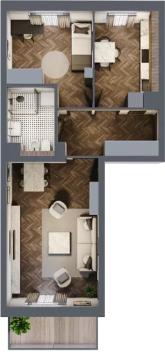 2 pokoje, mieszkanie 53,14 m², parter, oferta nr 39, Osiedle Nove, Ostróda, ul. 1 Dywizji