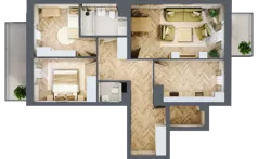 3 pokoje, mieszkanie 74,85 m², parter, oferta nr bud-1-M13, Osiedle Central Park - etap II, Kajkowo, ul. Widok