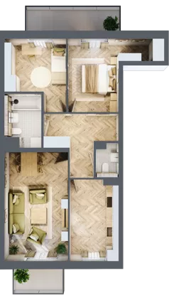 3 pokoje, mieszkanie 68,61 m², parter, oferta nr bud-1-M29, Osiedle Central Park - etap II, Kajkowo, ul. Widok