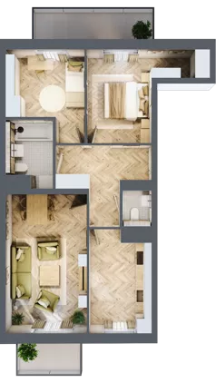 3 pokoje, mieszkanie 67,82 m², piętro 3, oferta nr bud-1-M38, Osiedle Central Park - etap II, Kajkowo, ul. Widok